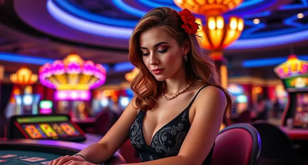 A confident dealer surrounded by casino chips inviting players to access their 8E88 account, reflecting quick and easy login options.